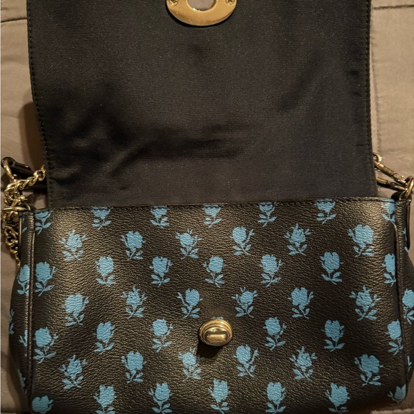 Coach Black and Blue Crossbody Bag with Chain Detail - Picture 2 of 3